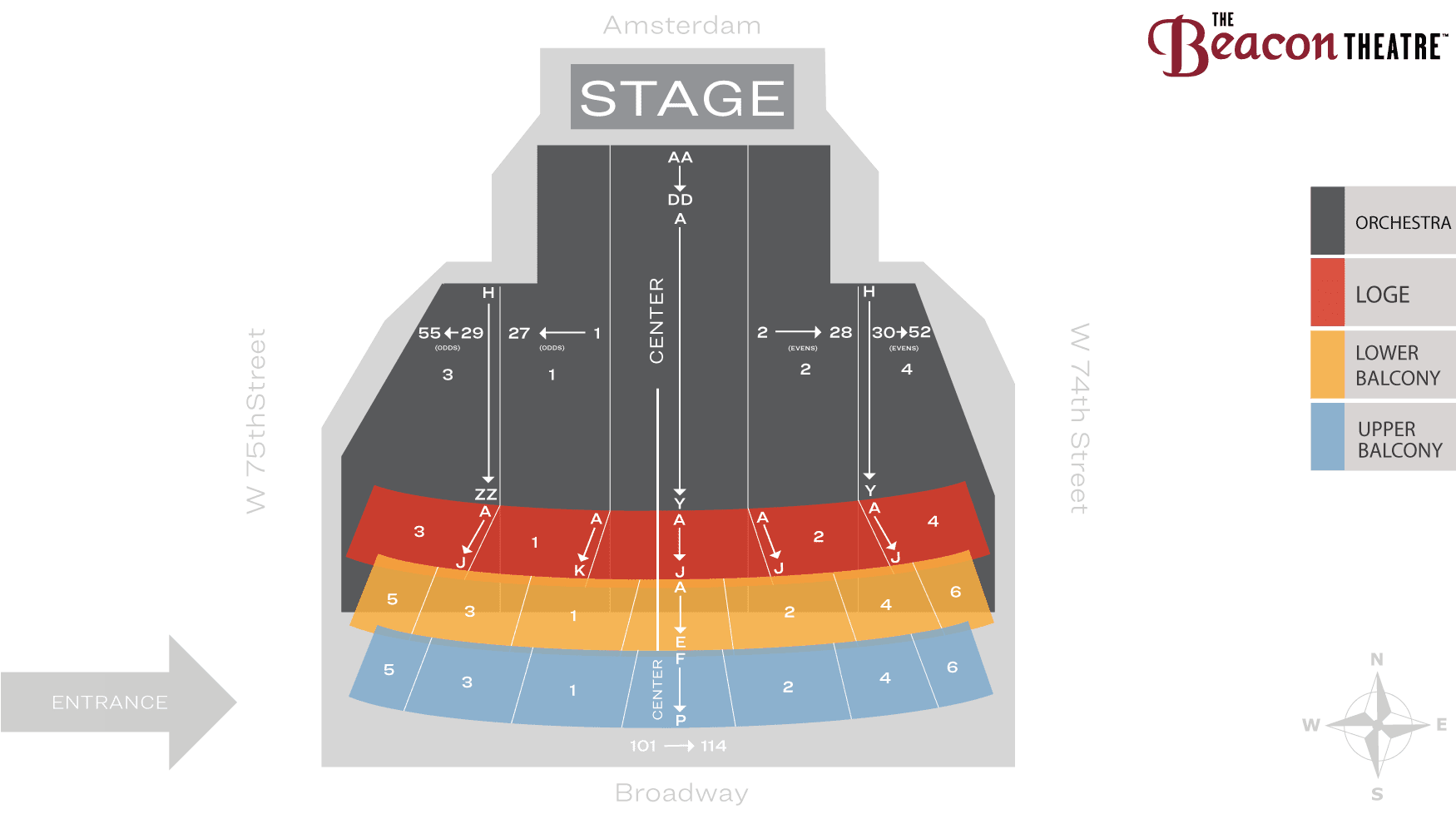 Msg Concert Seating Chart With Rows