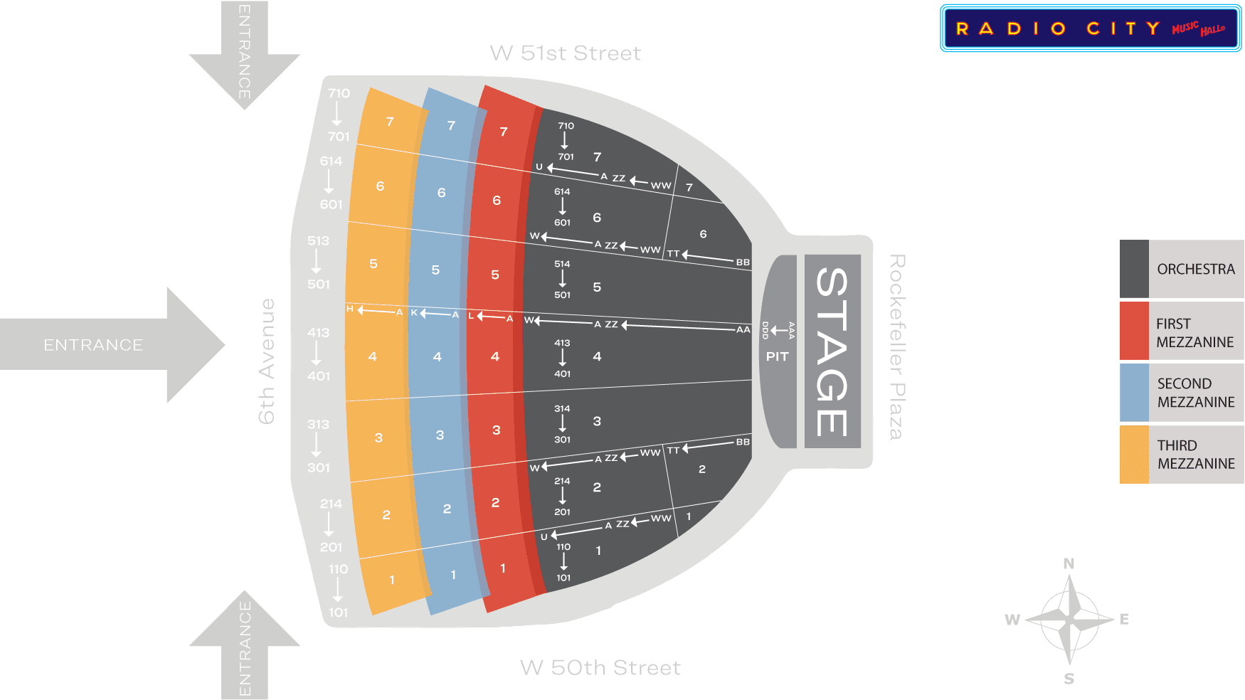 Rockettes Seating Chart