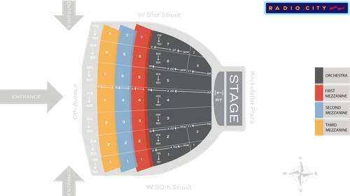 Radio City Music Hall Seat Map Msg Official Site