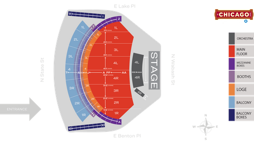 The Chicago Theatre Seat Map | MSG | Official Site